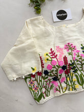 Yellow Khadi Cotton Saree With Chain Embrodery Work Stitched Blouse